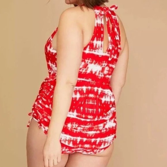 Plus Size 36D Swim Lane Bryant Cacique Tie Dye Underwire One Piece Swimsuit - Picture 4 of 4